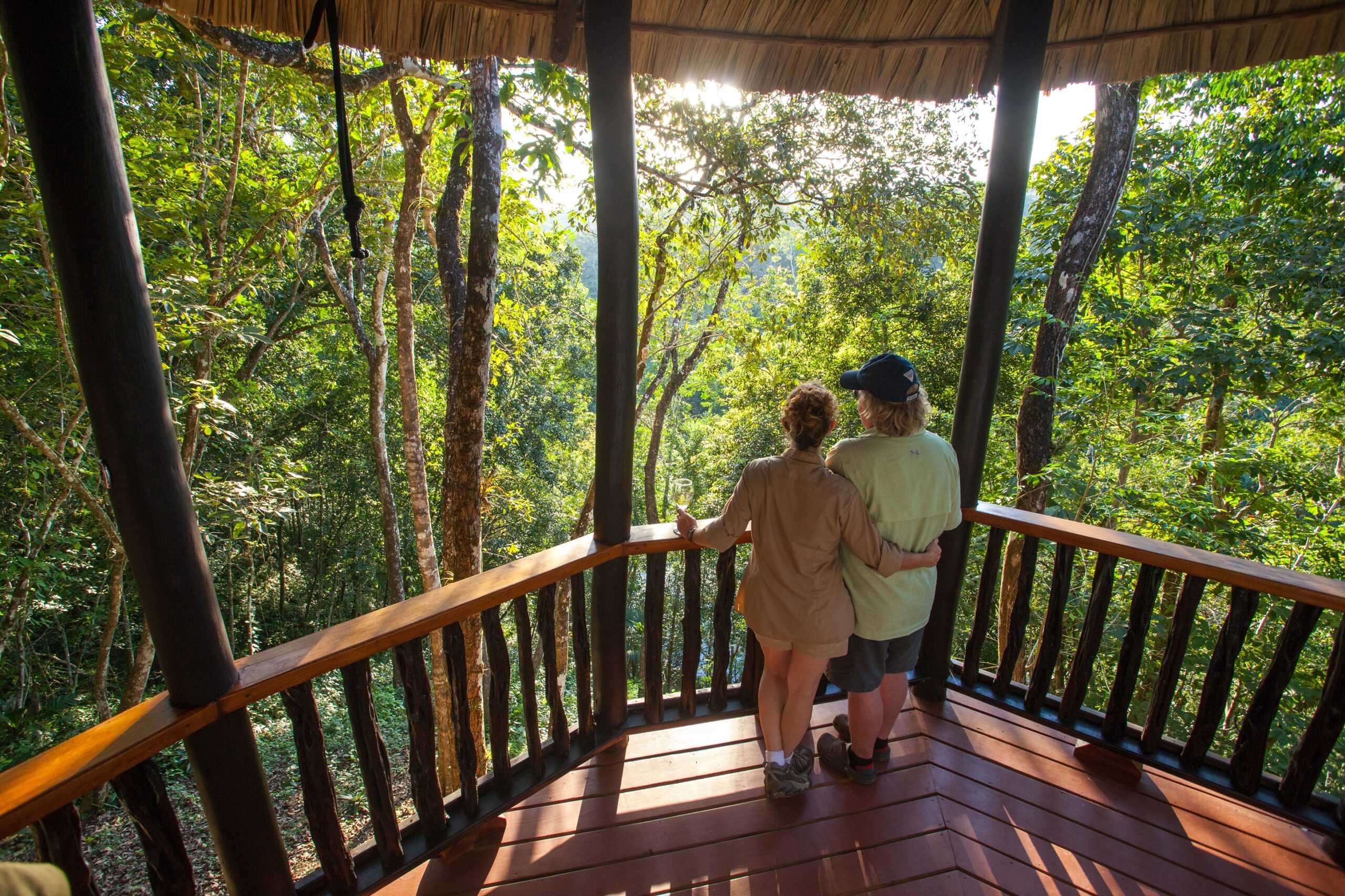 Veranda na copa da selva na Table Rock Lodge