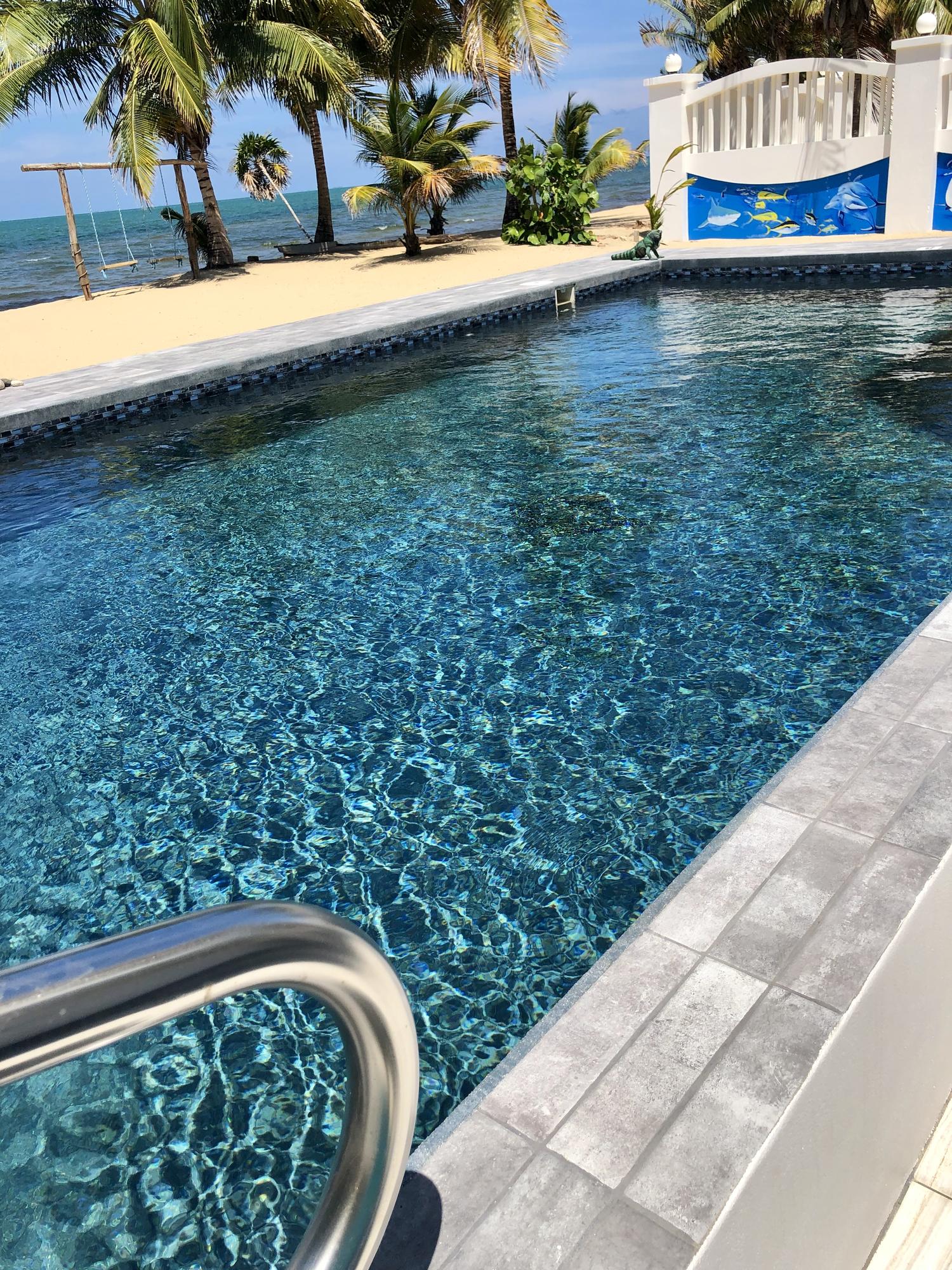 Private beachfront pool.