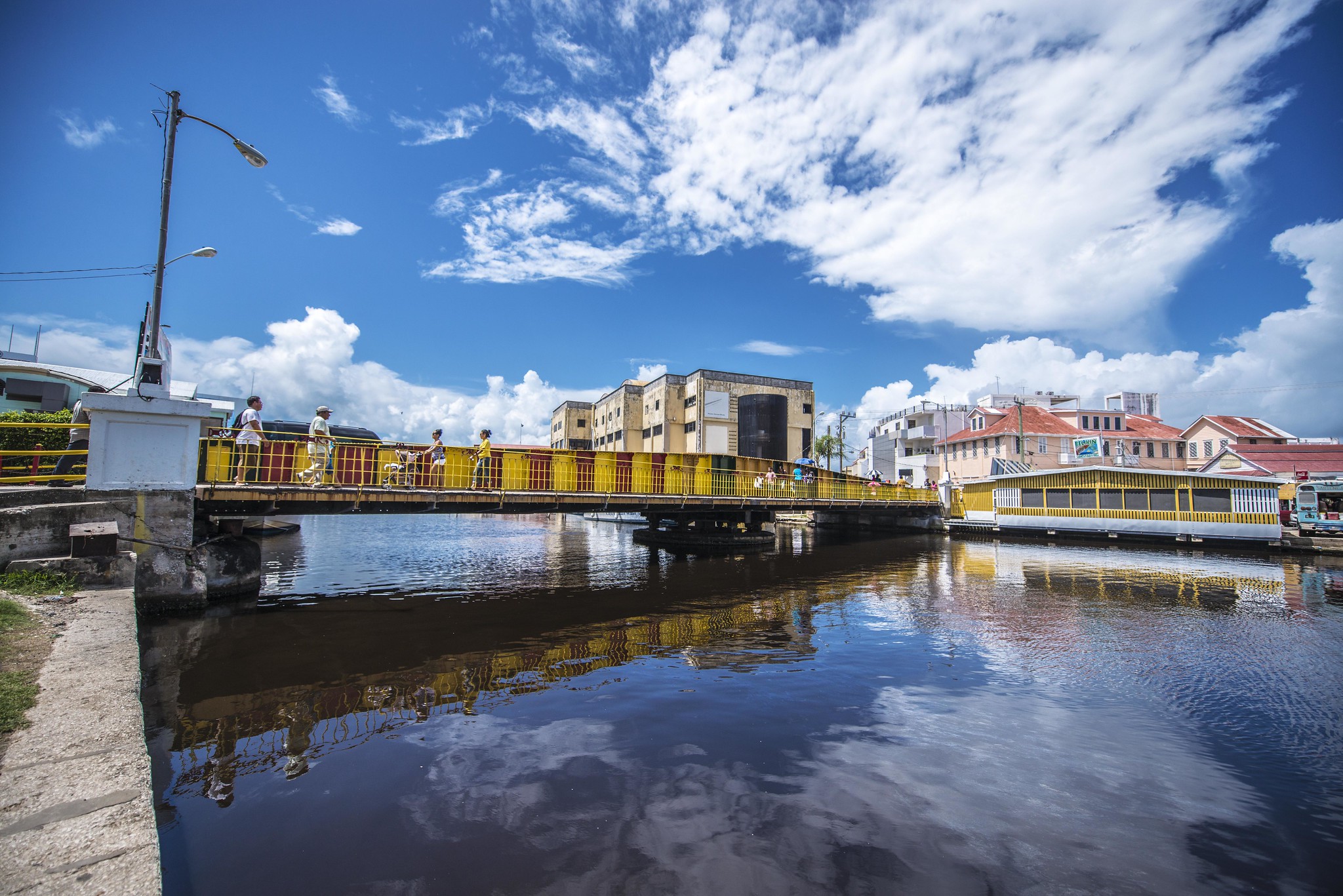 Belize city swing bridge