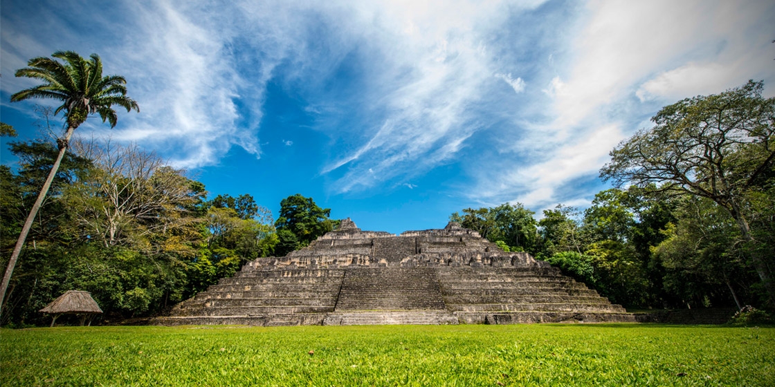 Een close-up van de Belize Maya ruïnes