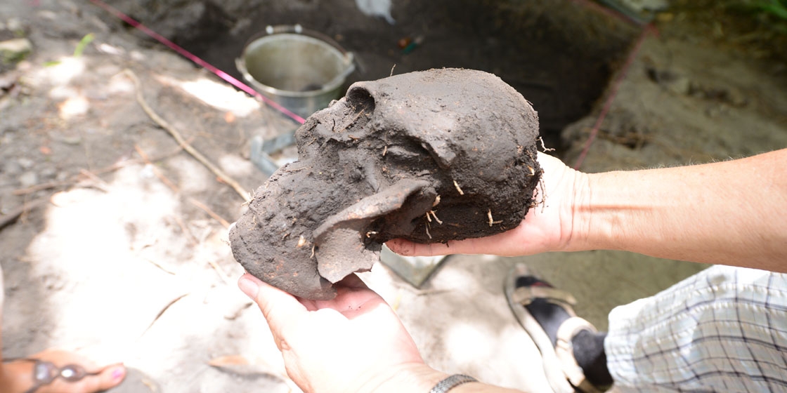 Eine archäologische Entdeckung in der Maya-Stätte Marco Gonzales