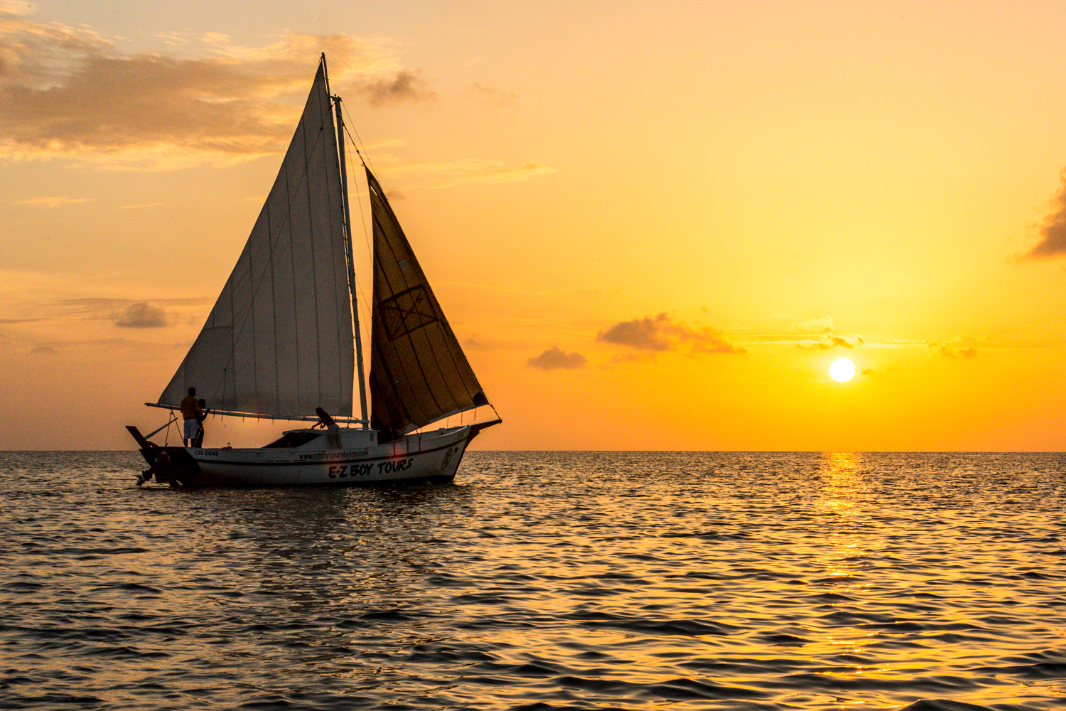 Caye Caulker zonsondergang