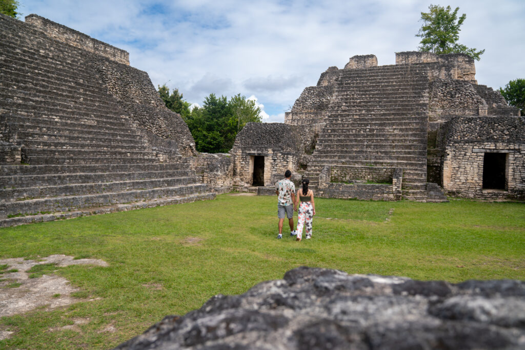 Couple touring at Caracol