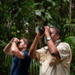 People birding in Belize