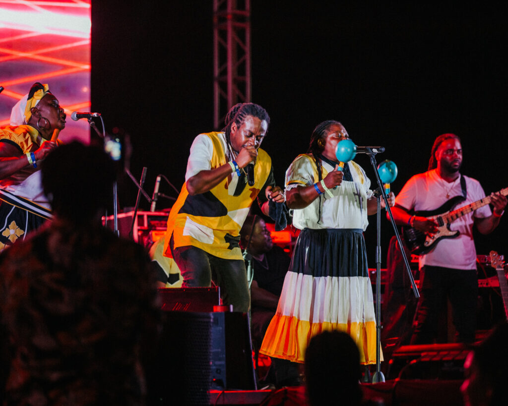 Garifuna Collective performing at a concert in Belize City